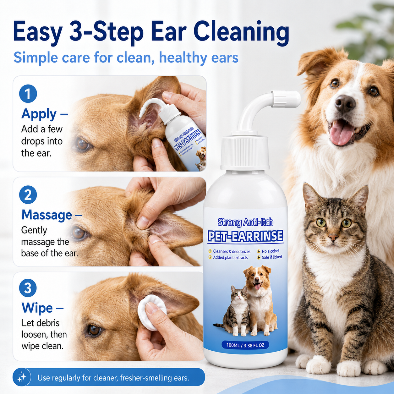 👩‍⚕️Pethale™ Pet Ear Cleansing Solution🐶 🐈️