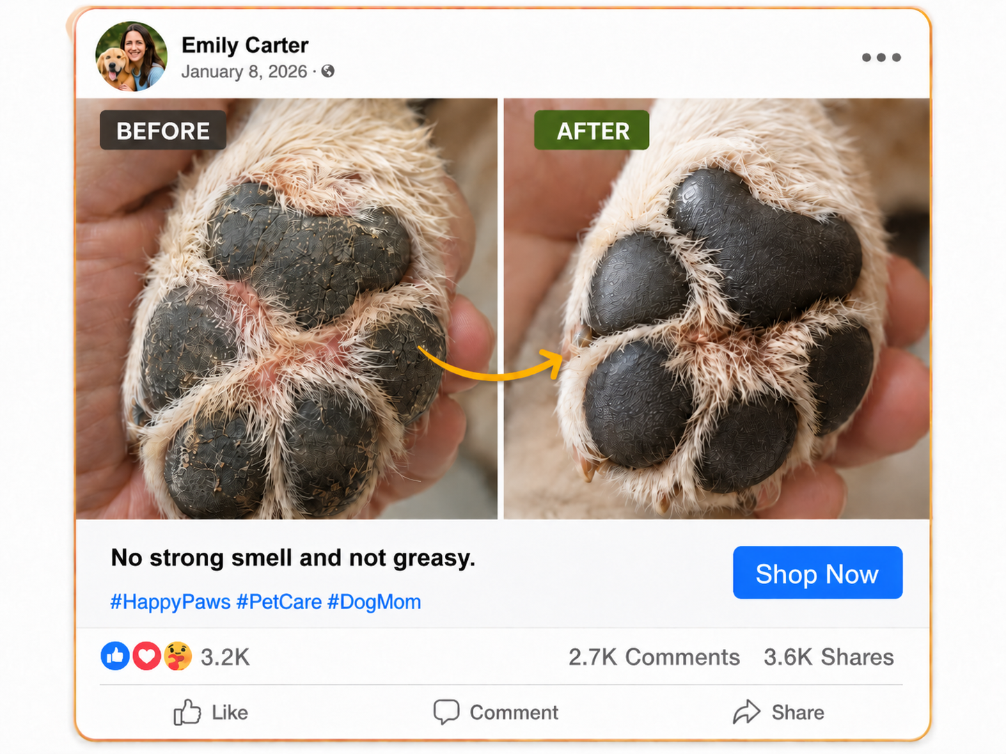 Pethale™ No-Mess Paw Balm Stick – Moisturizes & Protects Dry Paws