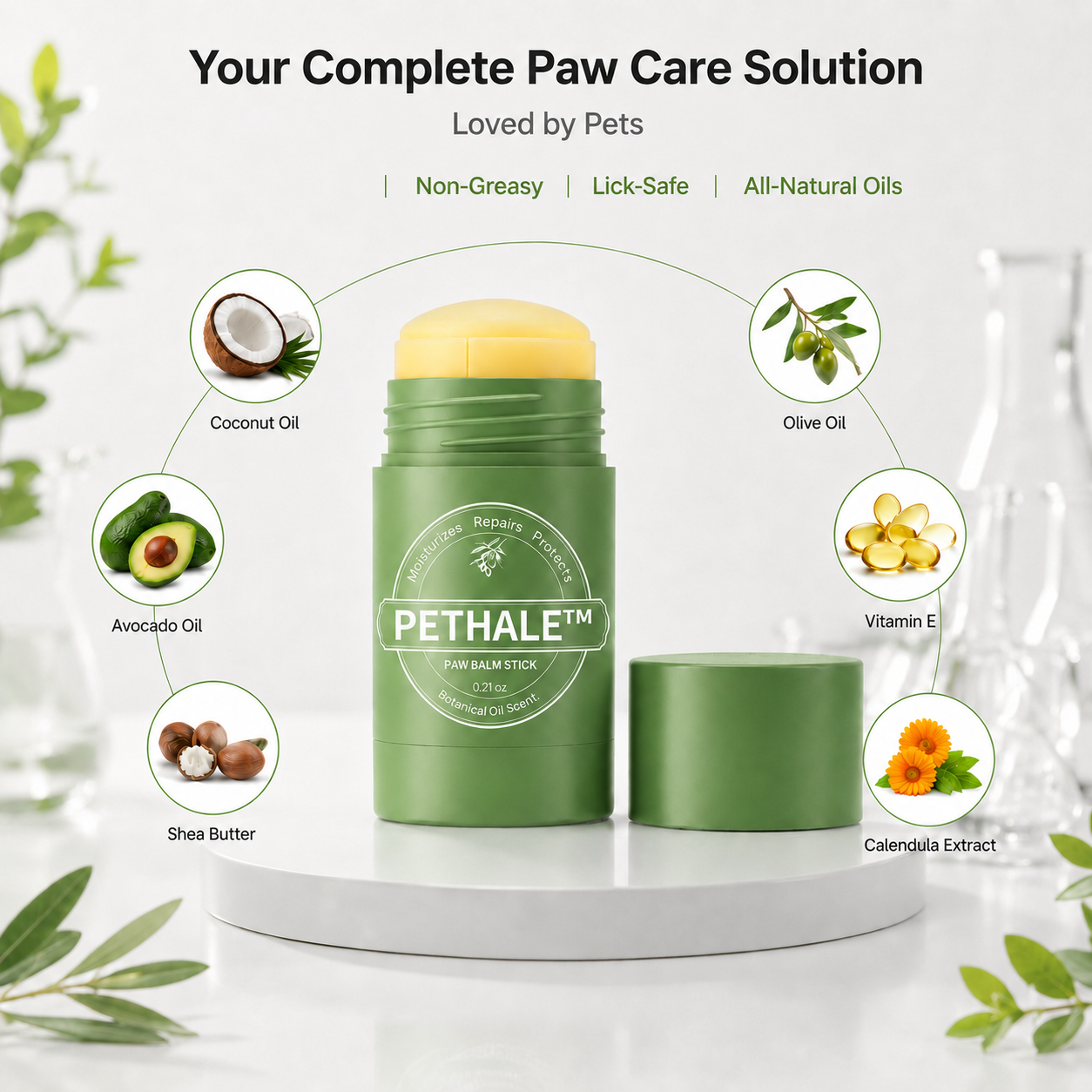 Pethale™ No-Mess Paw Balm Stick – Moisturizes & Protects Dry Paws