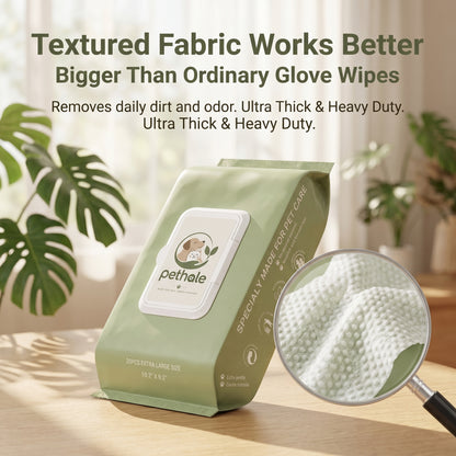 Pethale™ Deodorizing Glove Wipes for Dogs & Cats - Waterless Bath Alternative